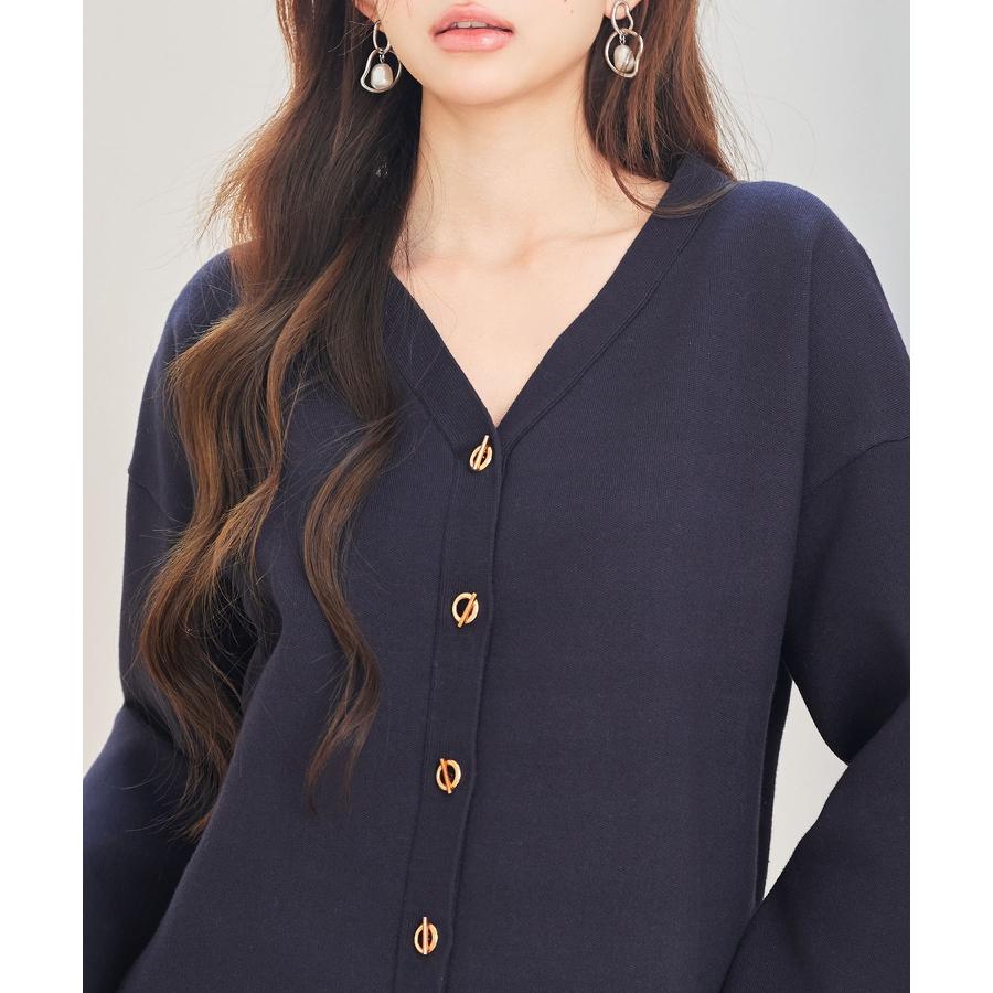 ニット レディース トップス カーディガン ニットカーデ 長袖 温かい ゴールドボタン ハトメボタン Vネック やや厚手ドロップショルダー 大きめ ゆ |  | 10