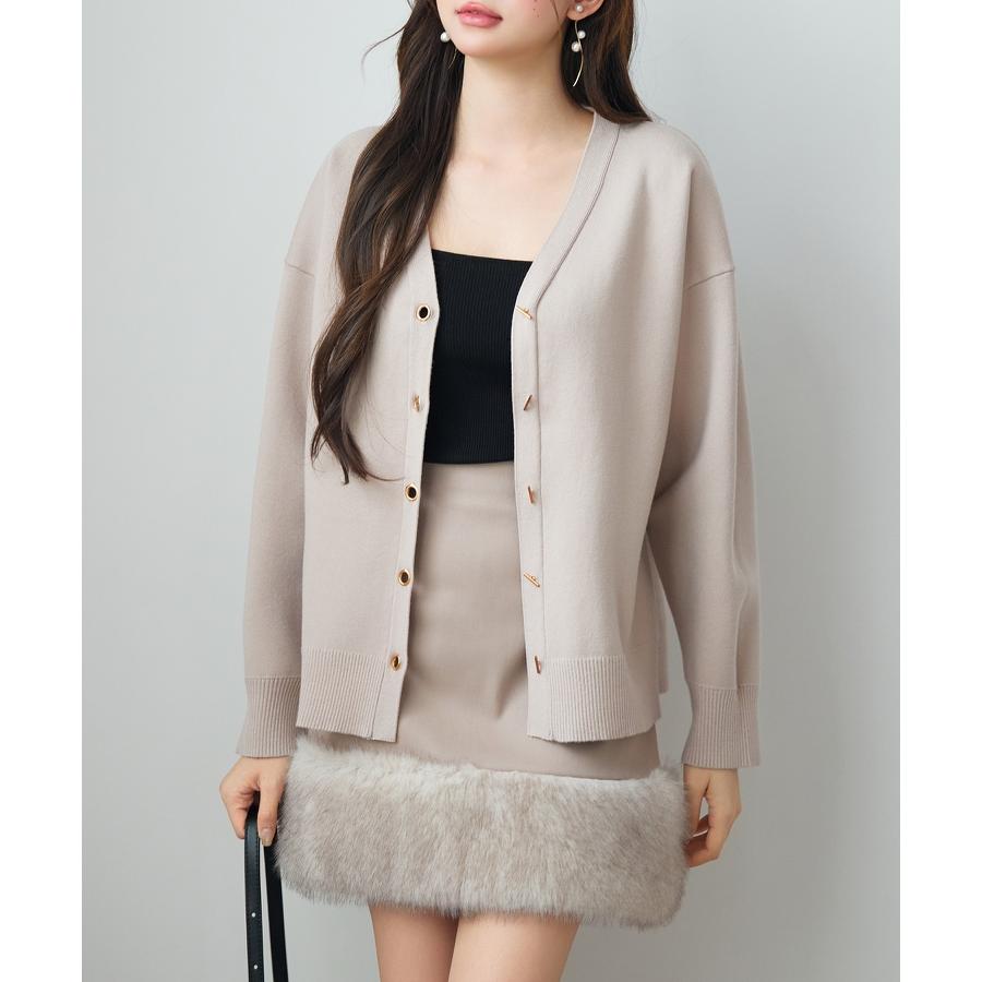 ニット レディース トップス カーディガン ニットカーデ 長袖 温かい ゴールドボタン ハトメボタン Vネック やや厚手ドロップショルダー 大きめ ゆ |  | 12