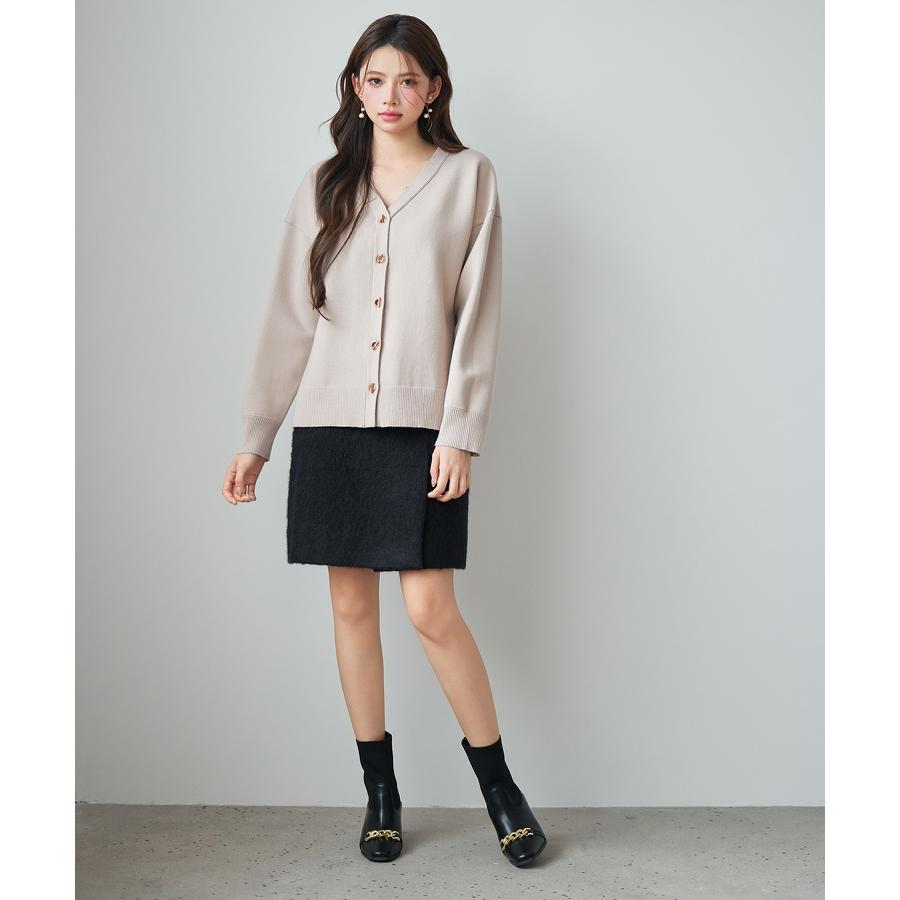 ニット レディース トップス カーディガン ニットカーデ 長袖 温かい ゴールドボタン ハトメボタン Vネック やや厚手ドロップショルダー 大きめ ゆ |  | 13