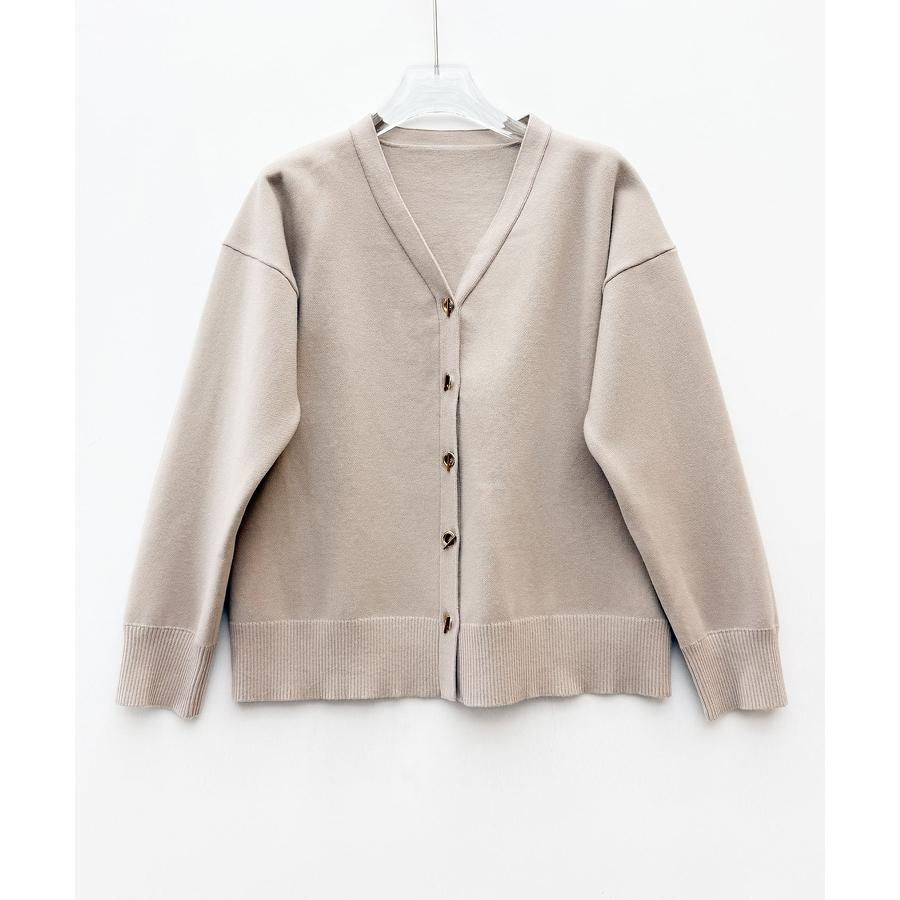 ニット レディース トップス カーディガン ニットカーデ 長袖 温かい ゴールドボタン ハトメボタン Vネック やや厚手ドロップショルダー 大きめ ゆ |  | 02
