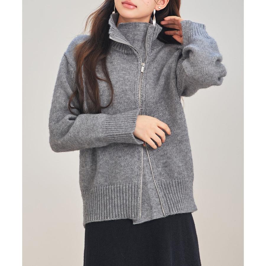 ニット アウター レディース セーター ブルゾン ジャンパー ジャケット ニットアウター カジュアル 前開き ファスナー フロントファスナー コサック |  | 10