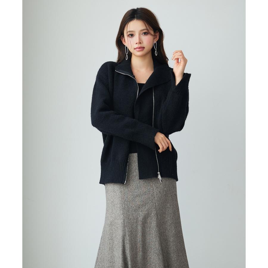 ニット アウター レディース セーター ブルゾン ジャンパー ジャケット ニットアウター カジュアル 前開き ファスナー フロントファスナー コサック |  | 15