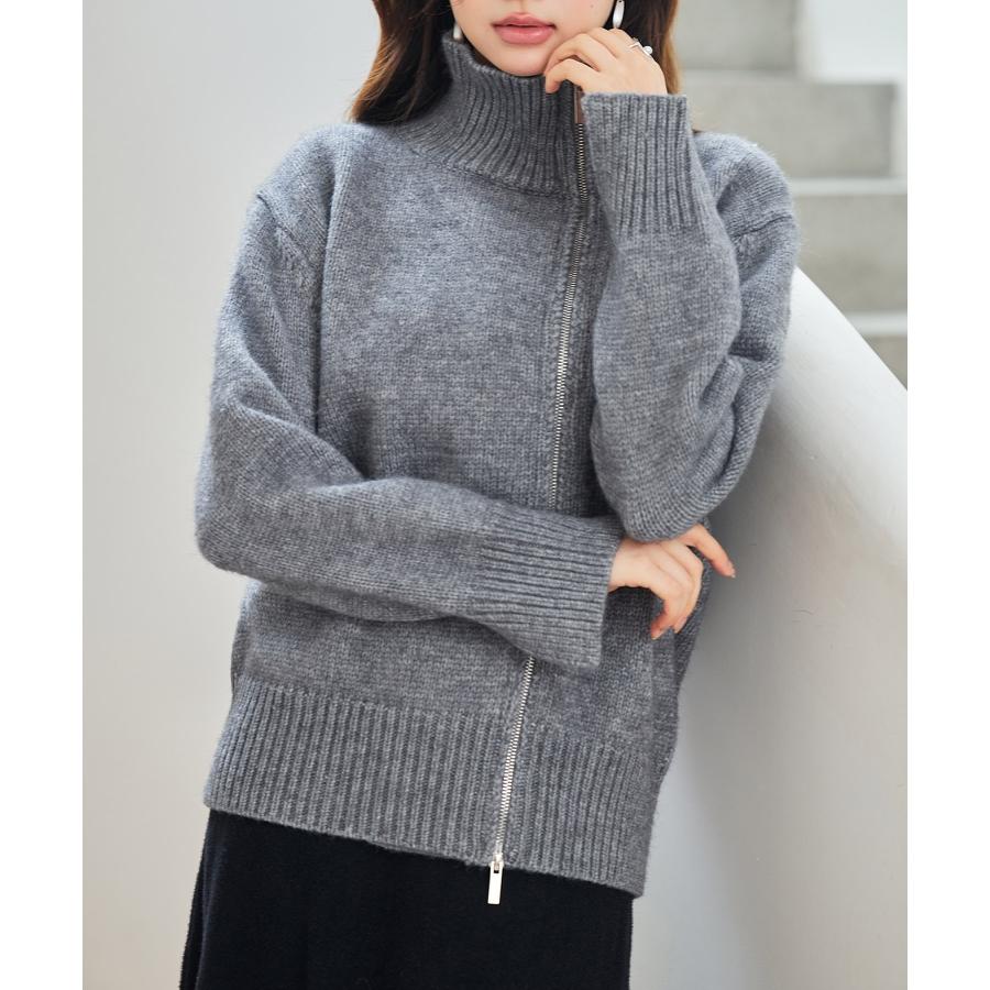 ニット アウター レディース セーター ブルゾン ジャンパー ジャケット ニットアウター カジュアル 前開き ファスナー フロントファスナー コサック |  | 04