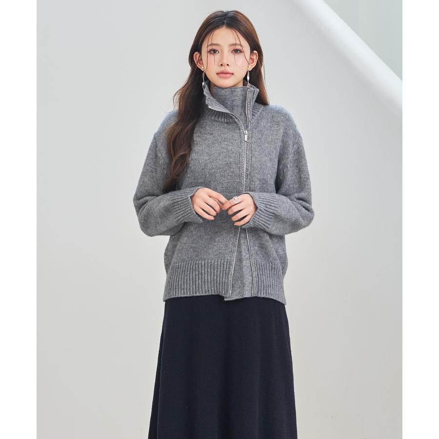 ニット アウター レディース セーター ブルゾン ジャンパー ジャケット ニットアウター カジュアル 前開き ファスナー フロントファスナー コサック |  | 07