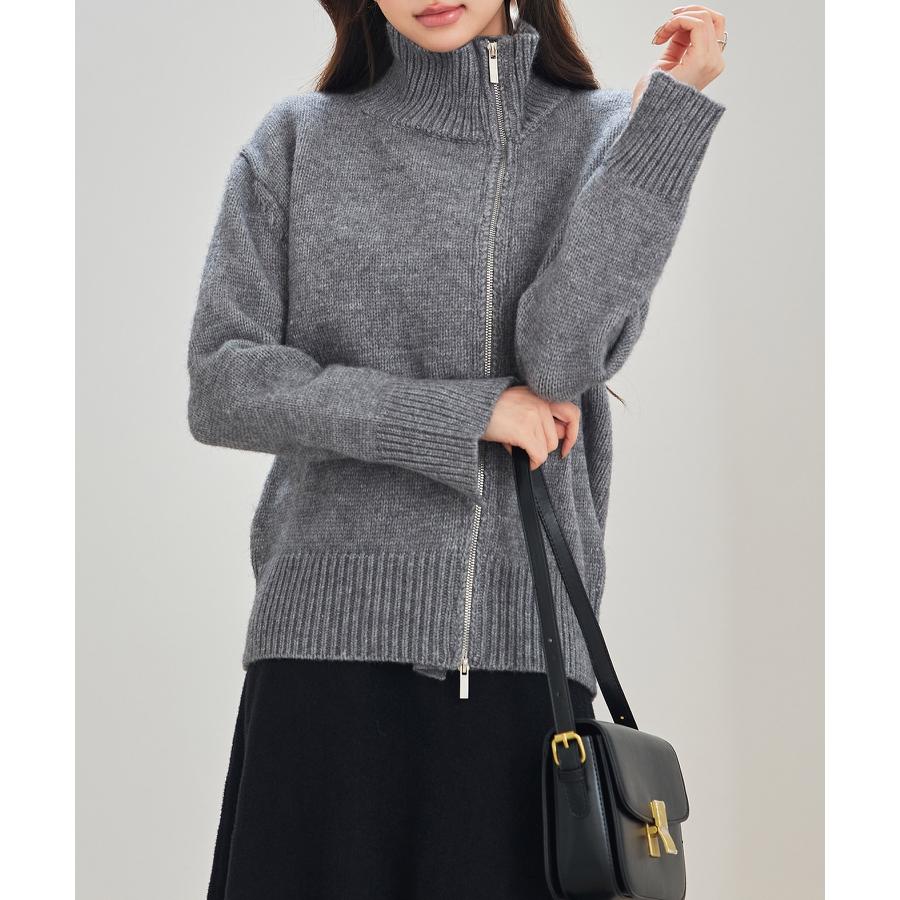 ニット アウター レディース セーター ブルゾン ジャンパー ジャケット ニットアウター カジュアル 前開き ファスナー フロントファスナー コサック |  | 08