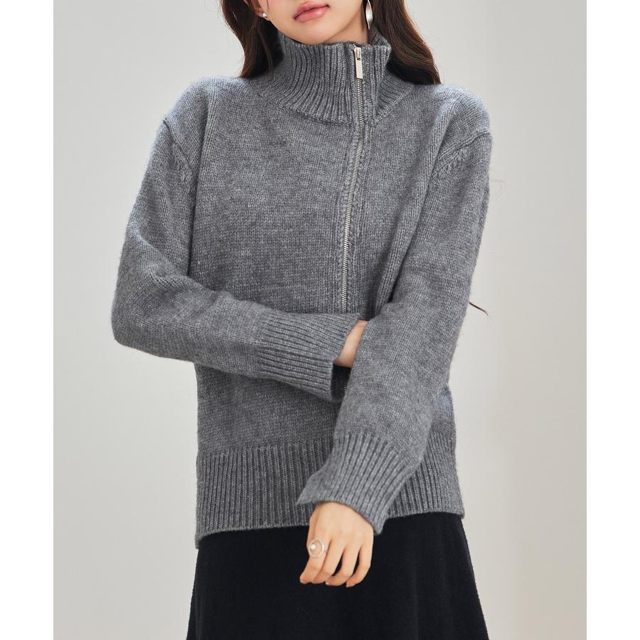 ニット アウター レディース セーター ブルゾン ジャンパー ジャケット ニットアウター カジュアル 前開き ファスナー フロントファスナー コサック |  | 09