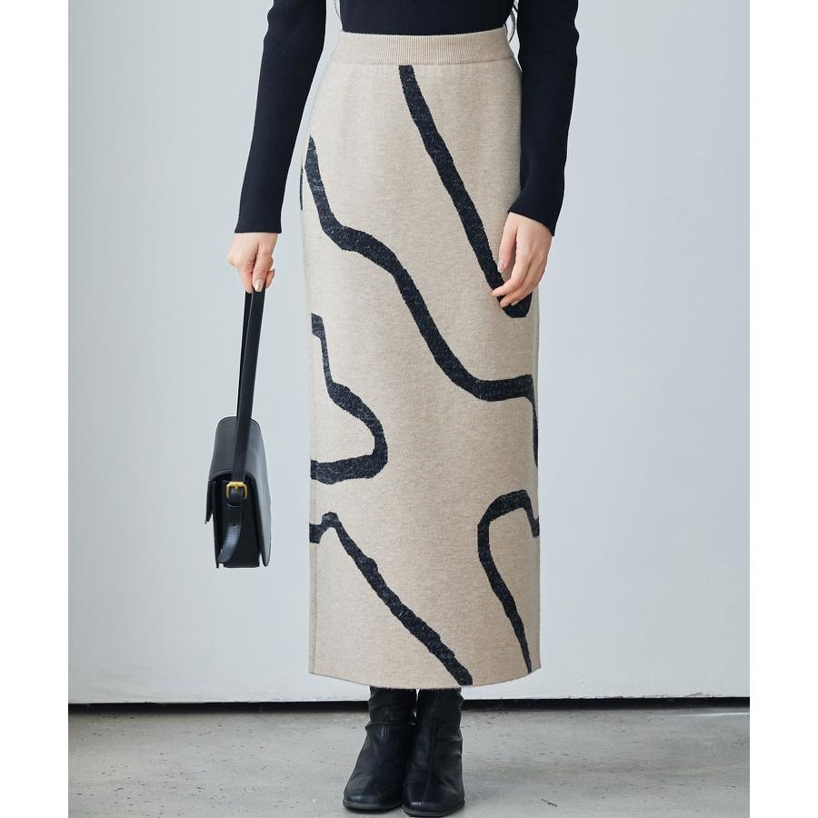 スカート レディース ニットスカート タイトシルエット ミディ丈