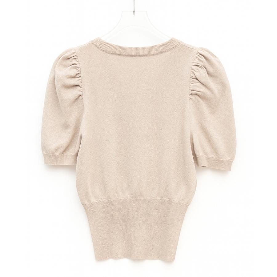 ニット サマーニット カットソー トップス レディース プルオーバー ニットプルオーバー 半袖 パフスリーブ ギャザースリーブ クルーネック オフィス |  | 03