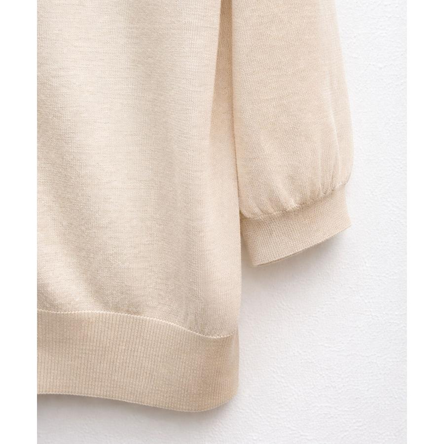 ニット サマーニット トップス レディース プルオーバー ニットプルオーバー シアー 肌見せ 七分袖 前後2way クルーネック オフィスカジュアル |  | 17