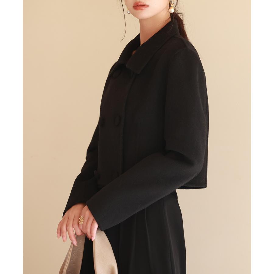 コート ショートコート チェスターコート レディース アウター ウール 暖かい きれいめ ダブルフェイス 襟 フロントボタン ダブルボタン 厚手 ショ |  | 14