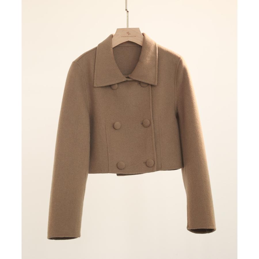 コート ショートコート チェスターコート レディース アウター ウール 暖かい きれいめ ダブルフェイス 襟 フロントボタン ダブルボタン 厚手 ショ |  | 02