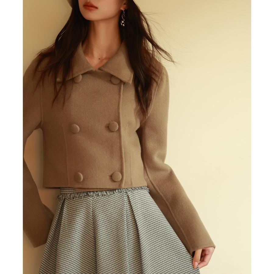 コート ショートコート チェスターコート レディース アウター ウール 暖かい きれいめ ダブルフェイス 襟 フロントボタン ダブルボタン 厚手 ショ |  | 07