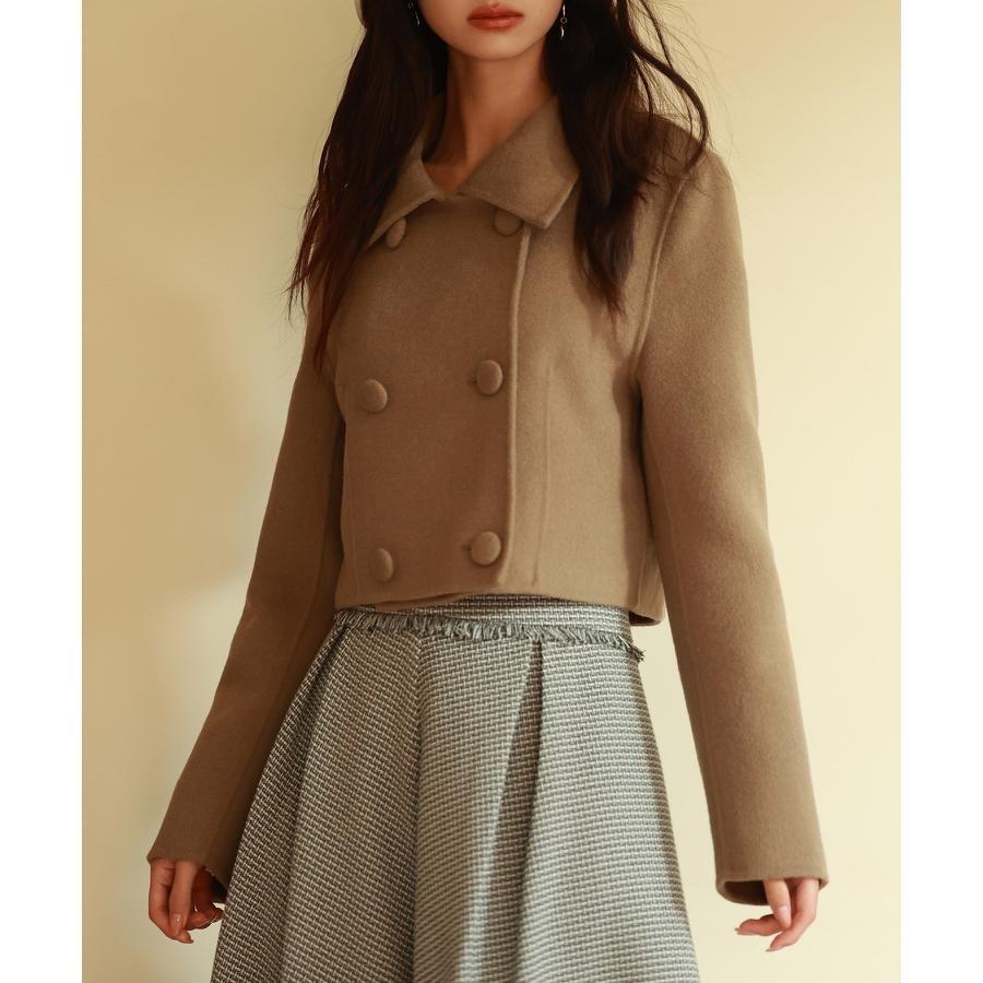 コート ショートコート チェスターコート レディース アウター ウール 暖かい きれいめ ダブルフェイス 襟 フロントボタン ダブルボタン 厚手 ショ |  | 08