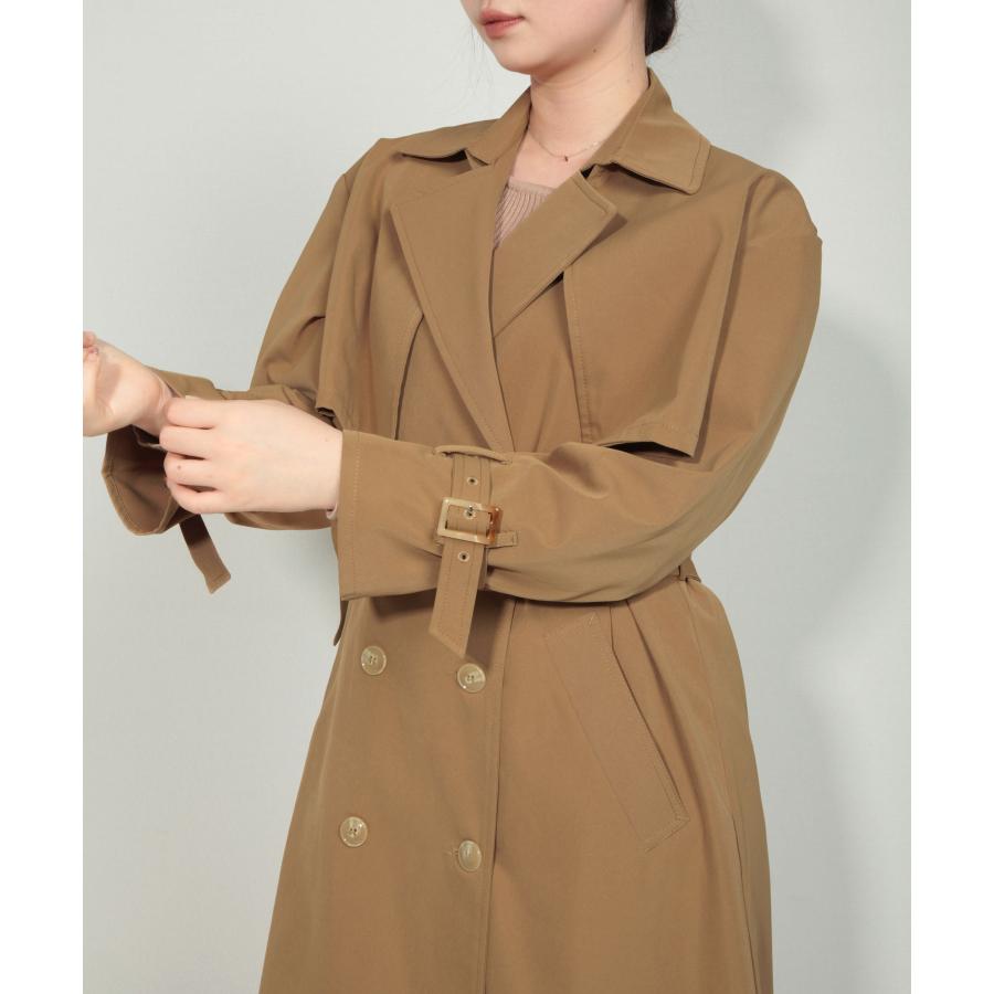 コート レディース トレンチコート 2点せセット 2way ロング丈 ショート丈 ベスト トレンチベスト トレンチジャケット 取り外し可能ベルト きれ |  | 13