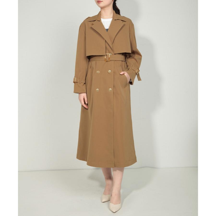 コート レディース トレンチコート 2点せセット 2way ロング丈 ショート丈 ベスト トレンチベスト トレンチジャケット 取り外し可能ベルト きれ |  | 08