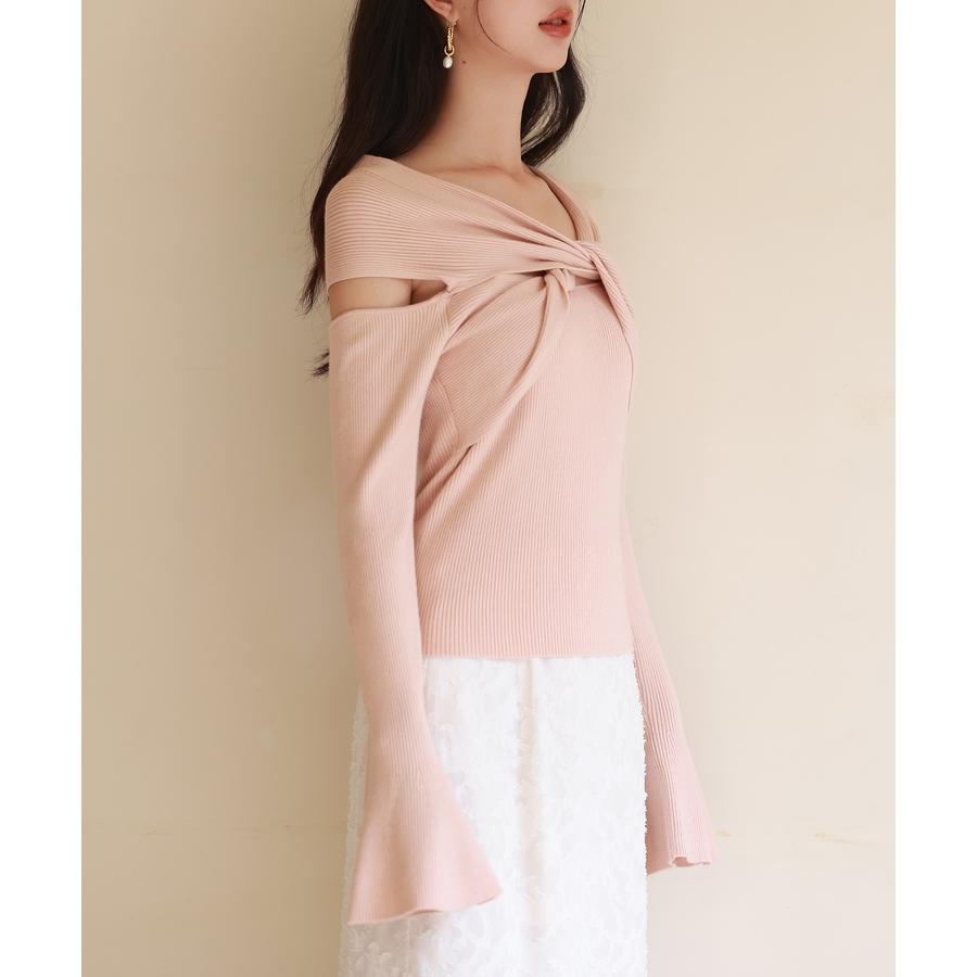 ニット プルオーバー 2way オープンショルダー オフショルダー