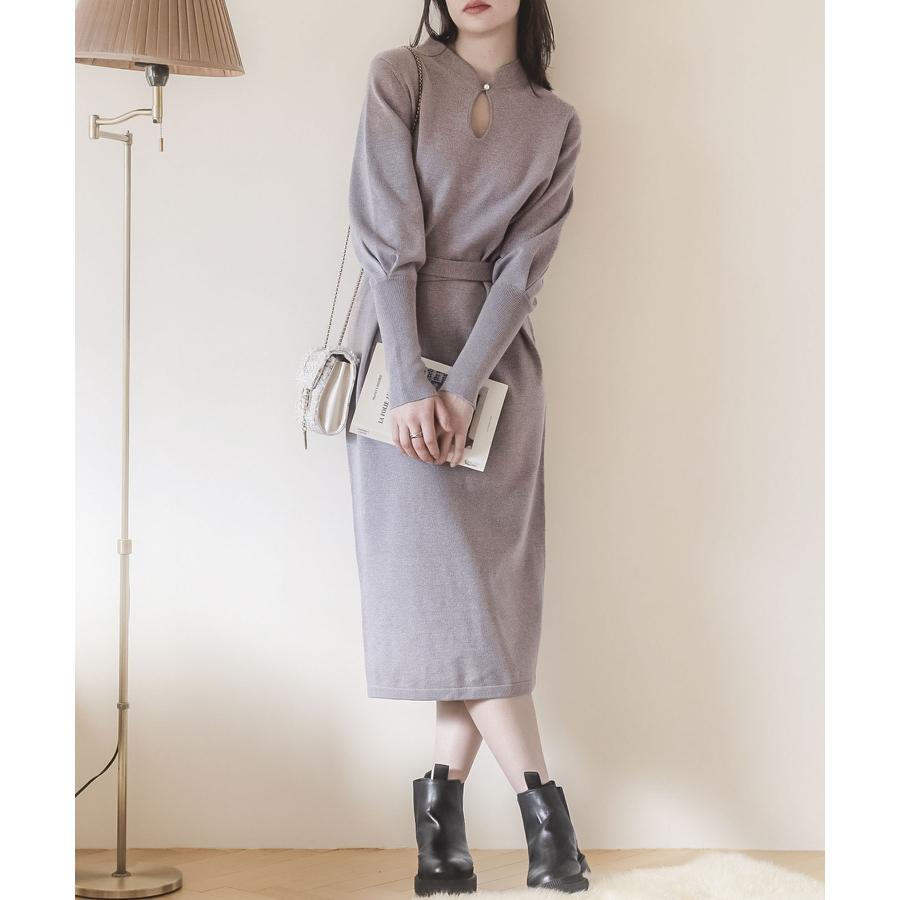 新品タグ付きダーマコレクション圧縮 ニットワンピース ベージュ 長袖 新品タグ付きダーマコレクション圧縮 ニットワンピース ベージュ