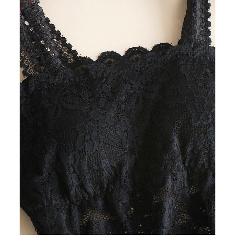 レディースファッションチューブトップ  ベアトップ  薄手 花柄 モチーフ  総 レース ノンワイヤー 胸元カバー パット カップ付き 下着 肌着 レ | SAISON DE PAPILLON | 13