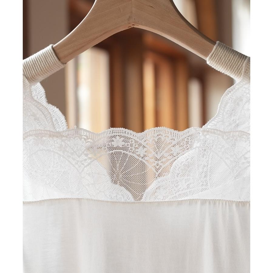 タンクトップ キャミソール 薄手 ノースリーブ レース スカラップ シンプル 無地 着回し 万能 オシャレ 花柄 人気 オールシーズン使える レイヤード | SAISON DE PAPILLON | 20