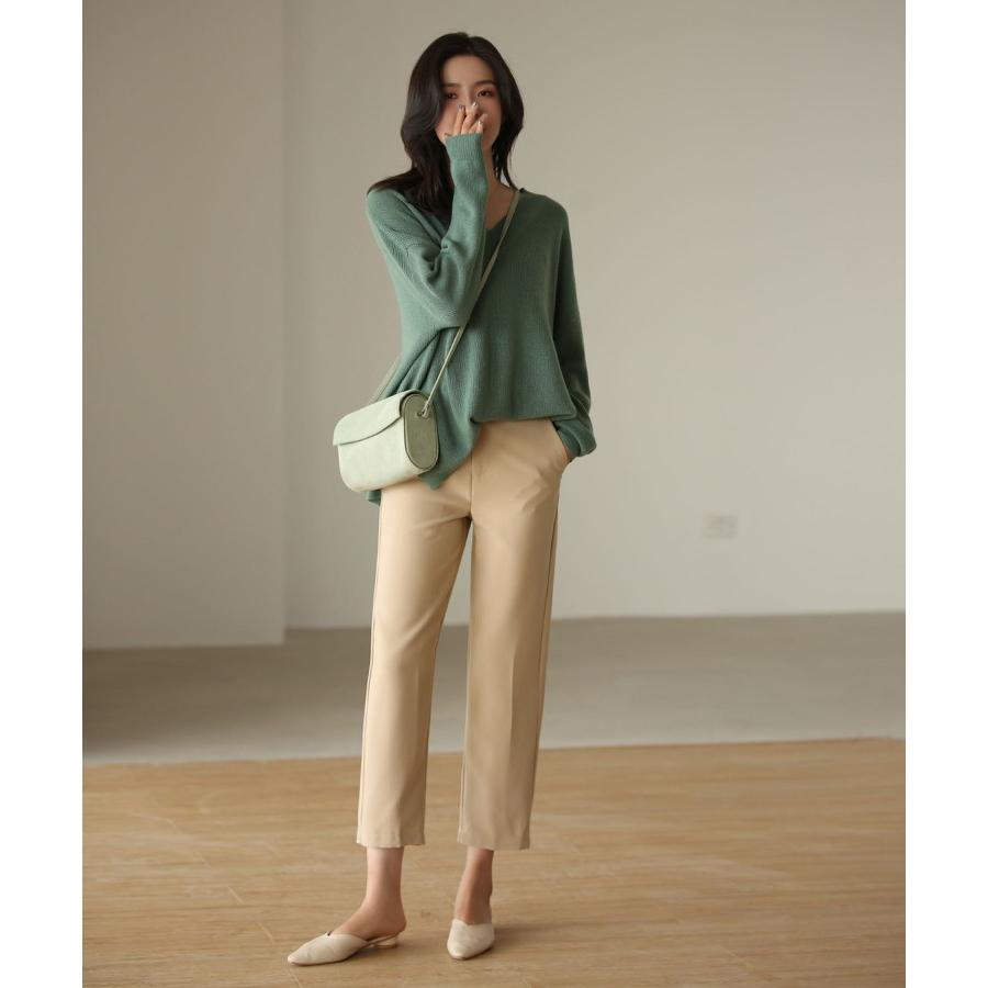 クロップドパンツ 春 秋 冬 大きいサイズ レディース パンツ きれいめ 9分丈 アンクル丈 ストレートパンツ ウエストゴム ゴム ボトムス オフィス Xyz2359 Saison De Papillon 通販 Yahoo ショッピング