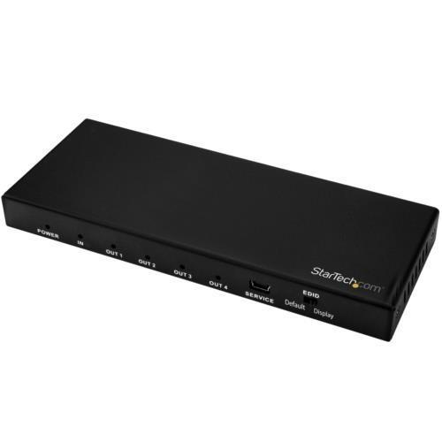 StarTech スターテック ST124HD202 ブラック HDMI分配器 4K 4出力 65％以上節約 上品なスタイル 60Hz HDMIスプリッター