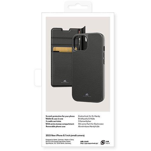 Black Rock iPhone 15 2-In-1 Wallet Black｜ebest｜04