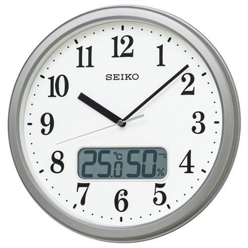 セイコー(SEIKO) KX244S(銀色メタリック) スタンダード掛け時計(液晶表示付)｜ebest