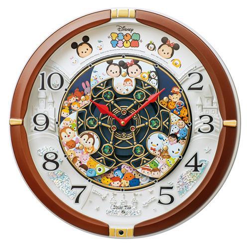 セイコー SEIKO FW588B 茶メタリック塗装 Disney クオーツ掛け時計