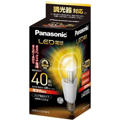 パナソニック(Panasonic) LED電球 クリア電球タイプ(電球色) E26口金 40W形相当 485lm LDA7LCDW2｜ebest