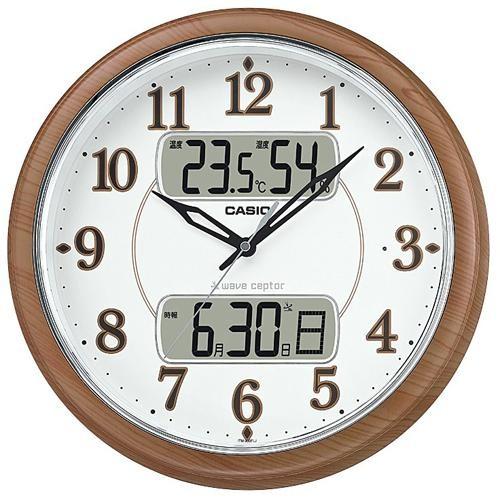 CASIO（カシオ） ITM-900FLJ-5JF 濃茶木調 電波掛け時計 : イーベスト
