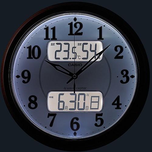 CASIO（カシオ） ITM-900FLJ-5JF 濃茶木調 電波掛け時計 : イーベスト