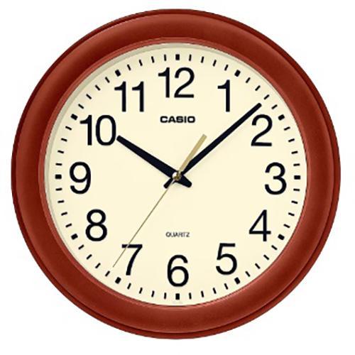 CASIO(カシオ) IQ-136-5JF 木目 掛時計 スムーズ秒針 : イーベスト