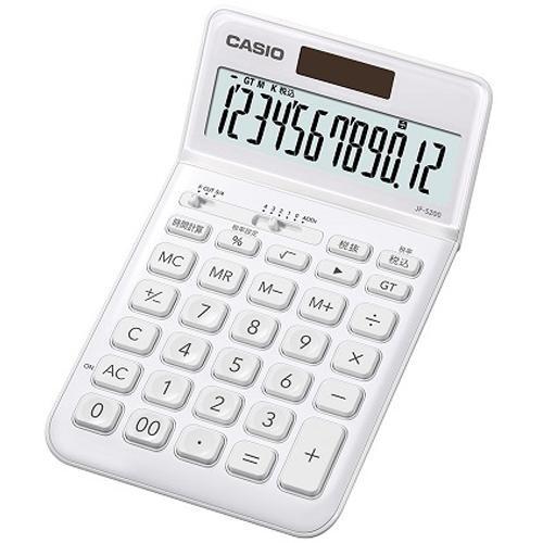 Casio Jf S0 We ホワイト スタイリッシュ電卓 12桁