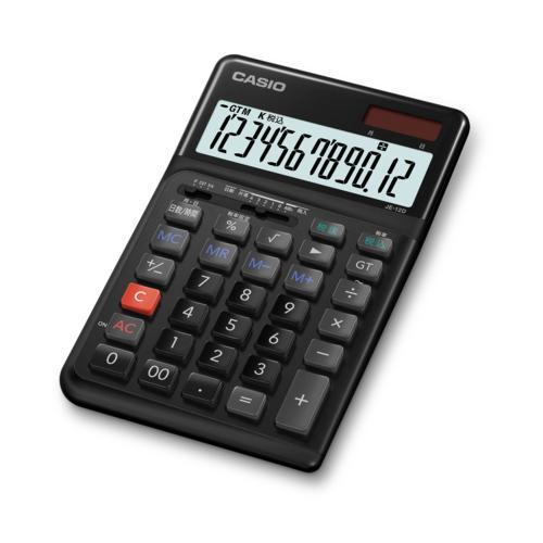 CASIO(カシオ) JE-12D-BK-N ブラック 人間工学電卓 右手使用向け 12桁の画像