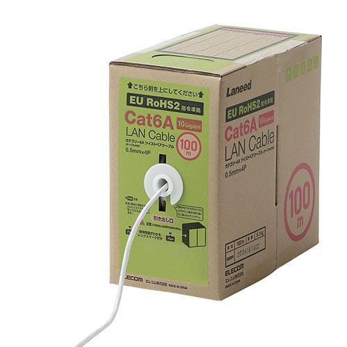 エレコム(ELECOM) LD-GPAL/WH100RS ホワイト Cat6A 長尺LANケーブル
