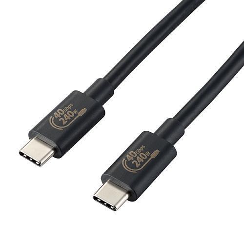 エレコム(ELECOM) USB4-CCPE10NBK ブラック USB Type-C ケーブル PD EPR対応 240W 1m