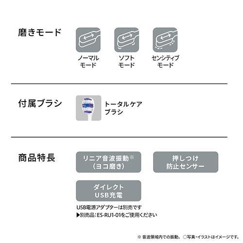 パナソニック(Panasonic) EW-DA18-W ホワイト 音波振動ハブラシ ドルツ