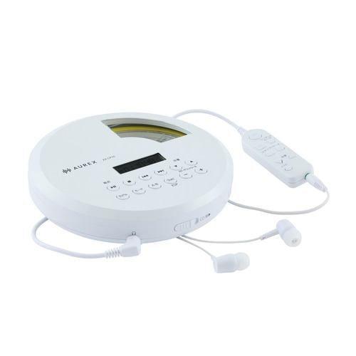 Aurex(オーレックス) AX-CP10W ホワイト ポータブルCDプレイヤー MP3