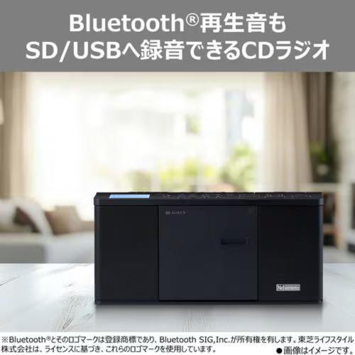 東芝(TOSHIBA) AX-CR90K ブラック CDラジオ AM/FM ワイドFM対応 Bluetooth対応 ネオジウムスピーカー採用 声くっきり機能搭載の画像