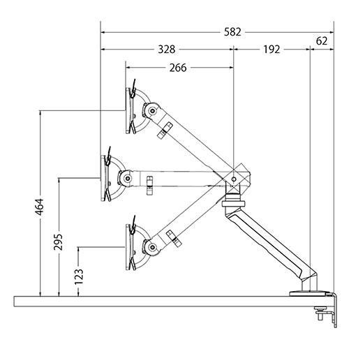 モニターアーム クランプ式 ホワイトCBS/ No.183 ebest_4582353589495