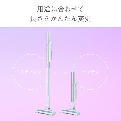 アクア(AQUA) AQC-HX1A-W ホワイト HANDY DUO！ STICK コードレススティッククリーナー サイクロン式 3WAYノズルの画像