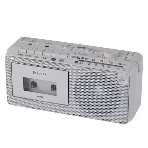Aurex(オーレックス) AX-KR50-H グレー ラジカセ AM/FM ラジオカセット