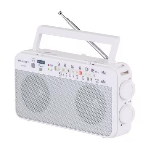 Aurex(オーレックス) AX-SHR60-W ホワイト LEDライト付きホームラジオ
