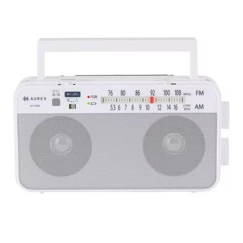 Aurex(オーレックス) AX-SHR60-W ホワイト LEDライト付きホームラジオ