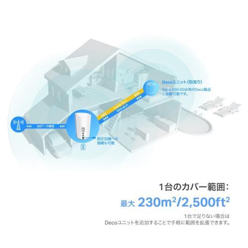 TP-Link(ティーピーリンク) Deco X50-5G 5G対応メッシュWi-Fi 6ホームルーター 