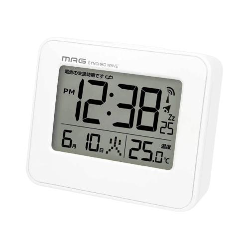 MAG(マグ) T799WHZ ホワイト 手のひらサイズのデジタル電波時計