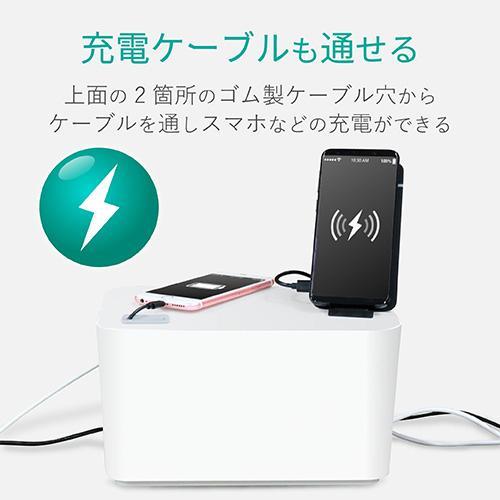 エレコム(ELECOM) EKC-BOX002WH(ホワイト) ケーブルボックス 4個口｜ebest｜03