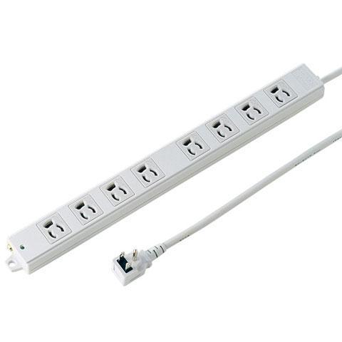 サンワサプライ 工事物件タップ 8個口 上挿し 5m TAP-KE8L-5