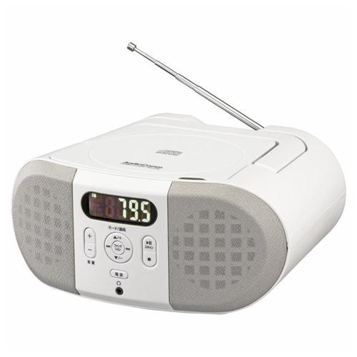 オーム電機(OHM) RCR-230N-W ホワイト AudioComm CDラジオ 2電源対応