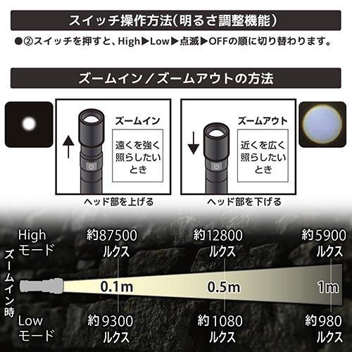 オーム電機(OHM) LH-C42A5 LED充電式ライト ラディウスZ 420ルーメン｜ebest｜03